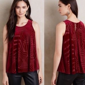 Anthropologie Velvet Burnout Tank